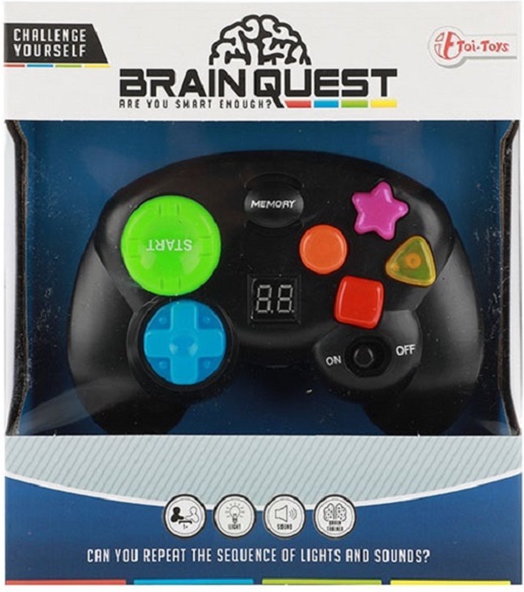 Toi Toys Brainquest + light & sound | Geheugentrainer + licht & geluid | elektronische memorie | memory game | geheugenspel | controller